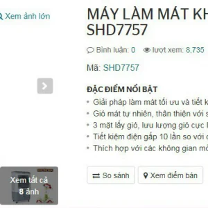 Máy làm mát không khí sunhouse shd7757